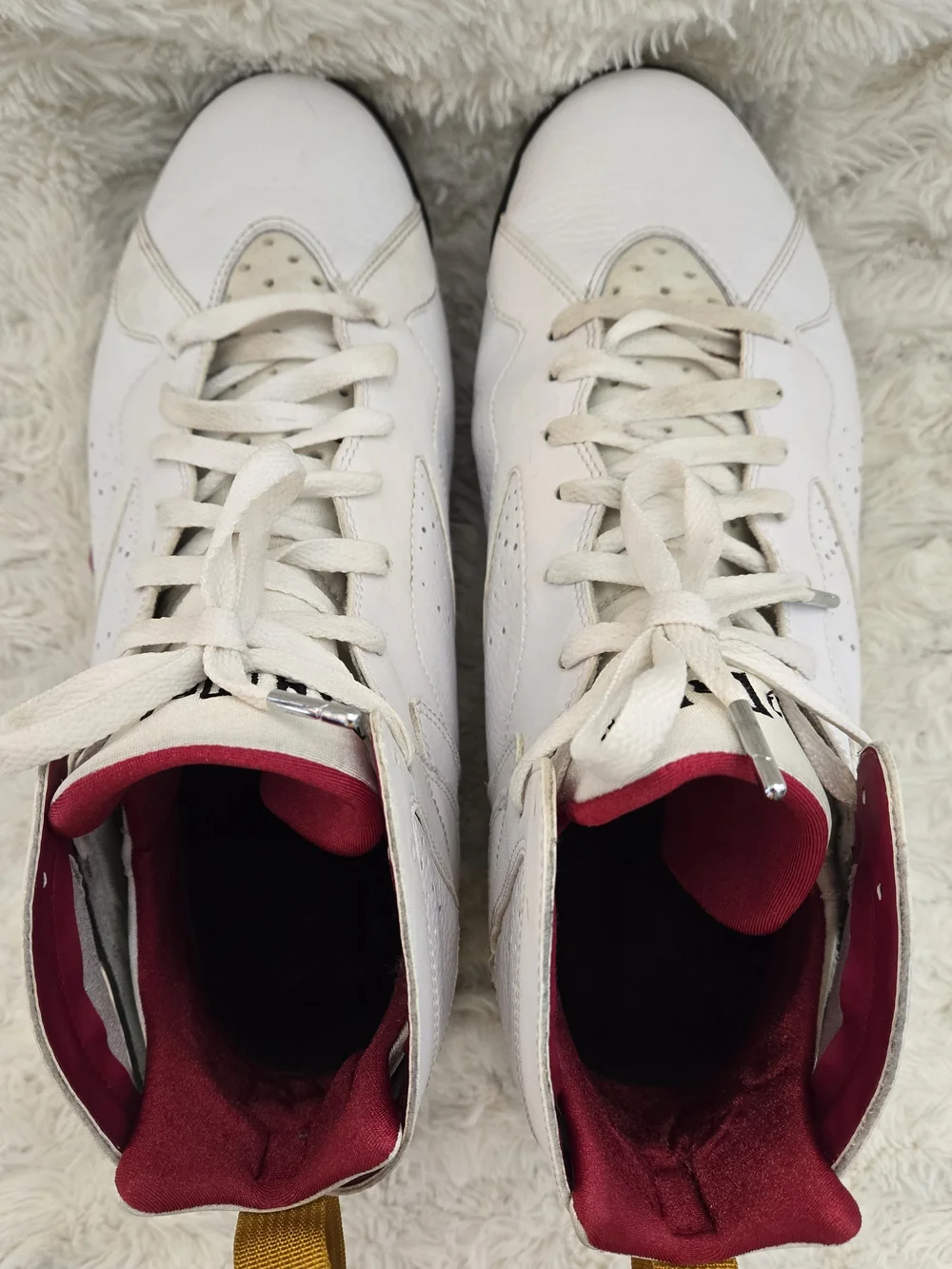 Air Jordan 7 Retro Cardinal White Black Red Size 13
